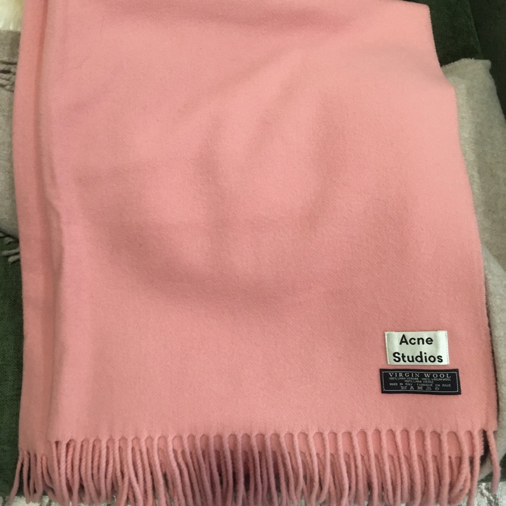 Acne studios canada scarf in pale pink